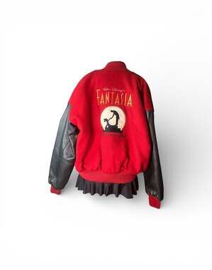 Vintage Walt Disney Suede Leather Bomber Jacket size medium